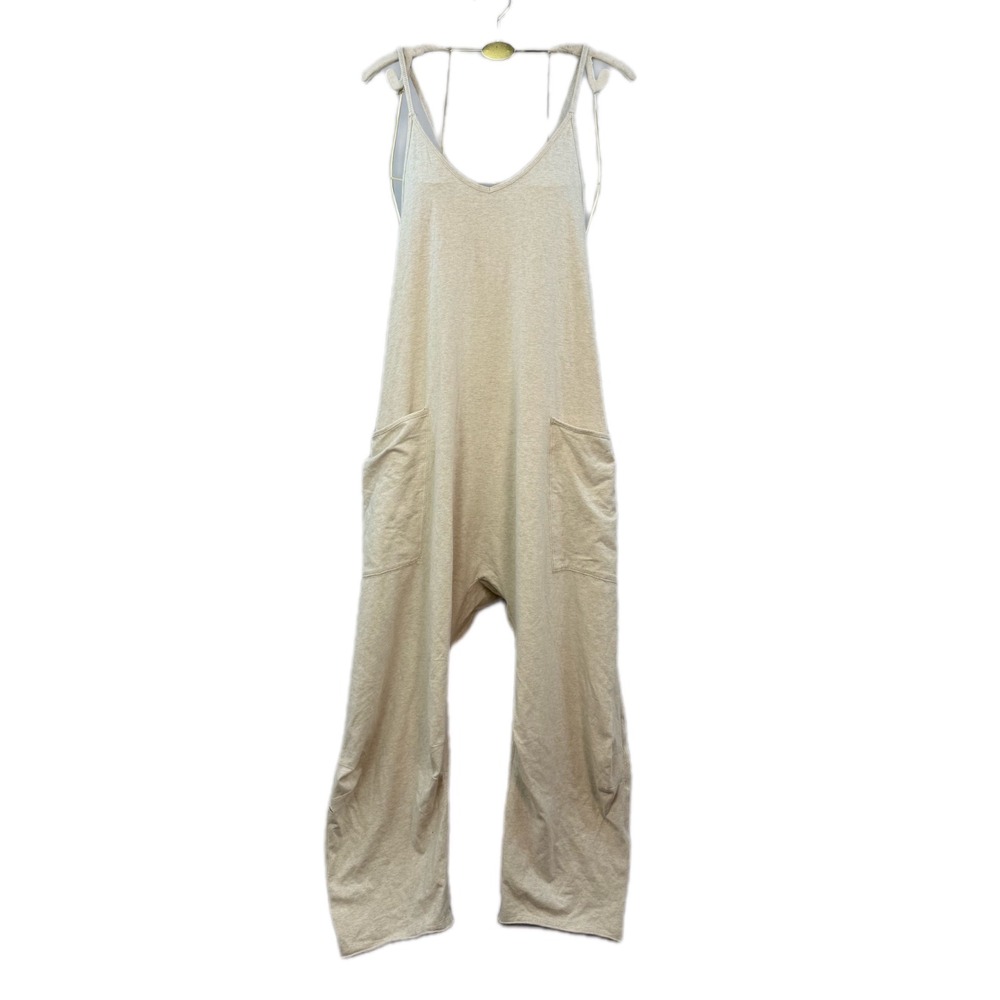 FP Movement Free People Hot Shot Jumpsuit Oatmeal Heather Beige Larger